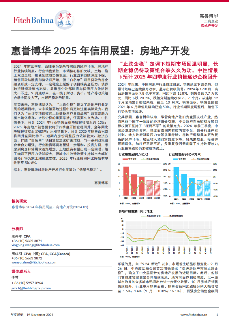 报告：去年9月以来房企债券融资规模单月同比连续为正