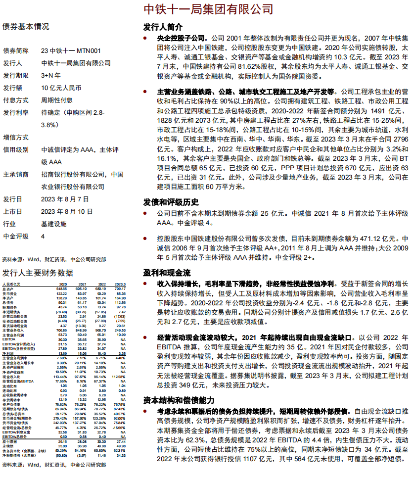 中国铁建房地产15亿元中期票据拟于2月28日付息