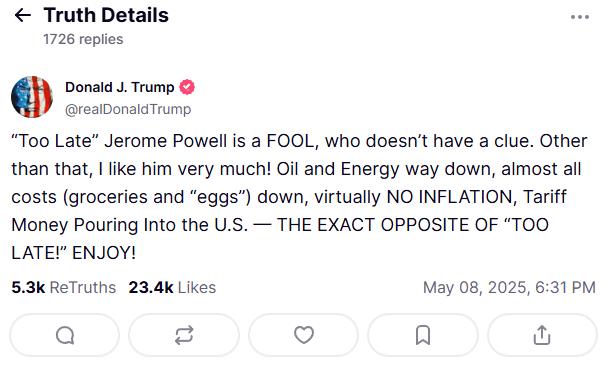 投资者对特朗普批评鲍威尔担忧加剧 美债收益率周四盘前下跌